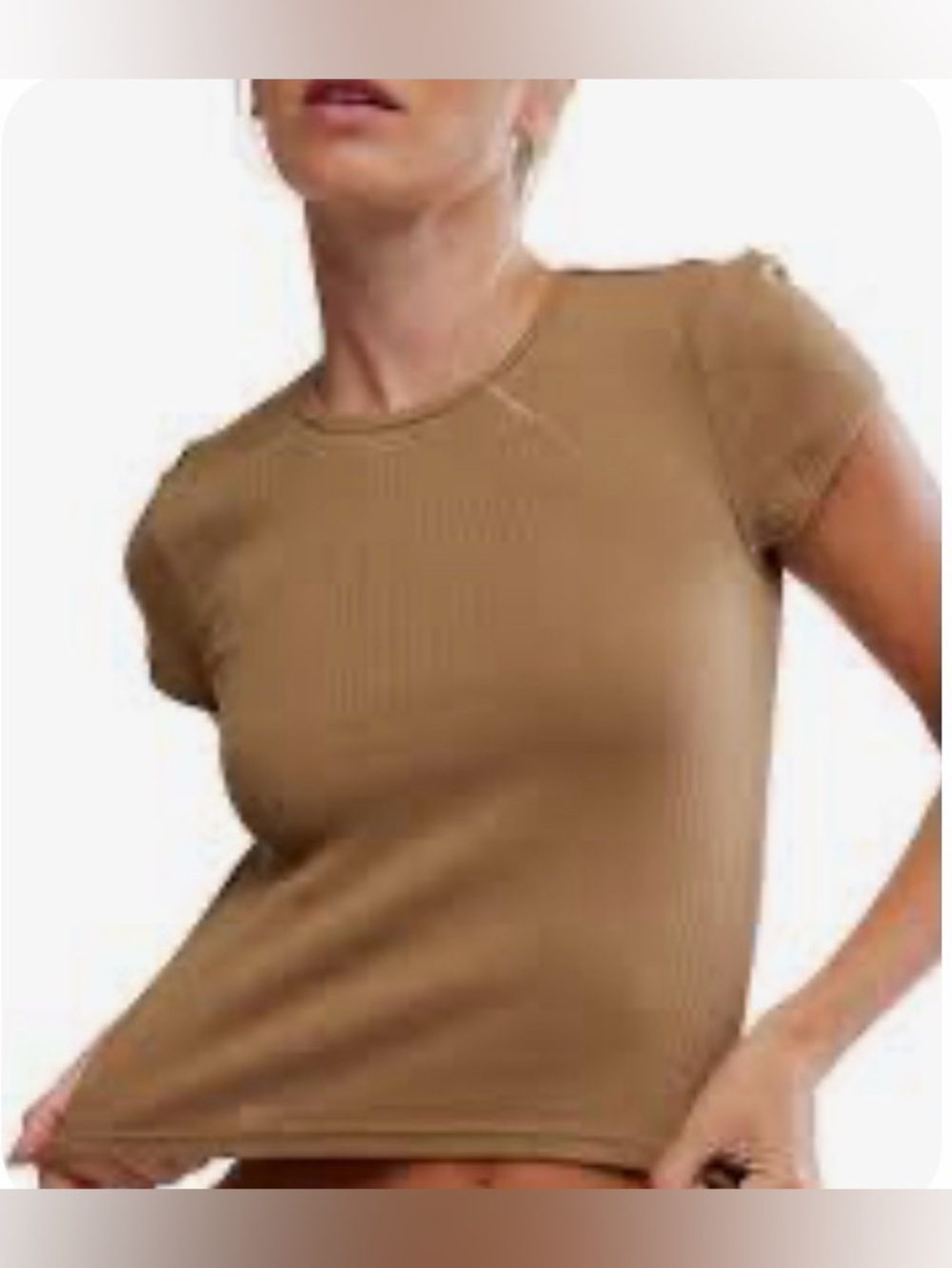 INTIMATELY by Free People Wait A Minute Rib Baby Tee - XS/S
